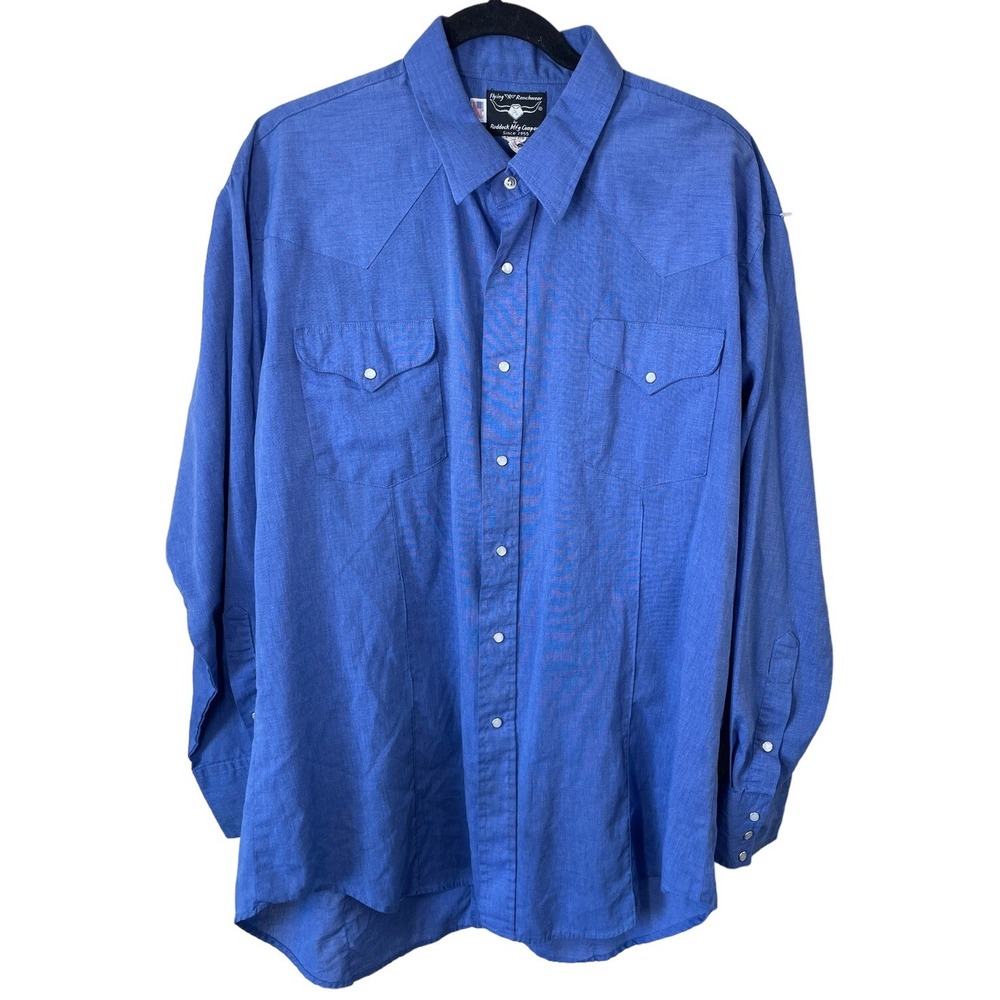 Vintage Flying R Ranchwear Pearl Snap Western Rodeo Cowboy Shirt‎ Mens XLarge